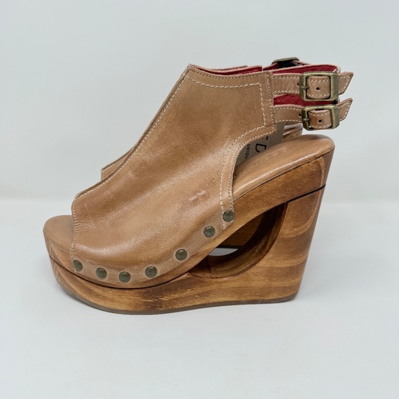New Bed Stu Imelda Wedges Tan Rustic Sz 8.5 - Picture 7 of 13